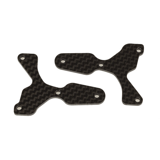Team Associated RC8B4 FT front lower suspension arm inserts, carbon fiber, 2.0 mm