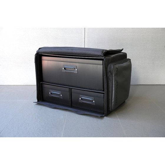 Koswork 1/10 Compact 3 Drawer PP Frame Buggy Bag (1/10, 1 Large & 2 Medium)