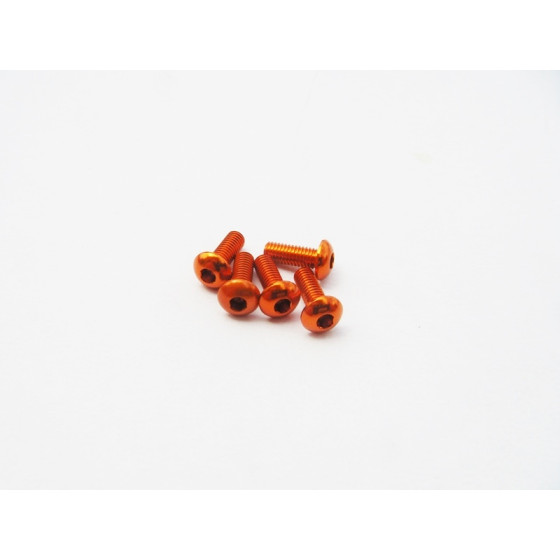 Hiro Seiko  Alloy Hex Socket Button Head Screw M3x14  (4pcs | Orange)