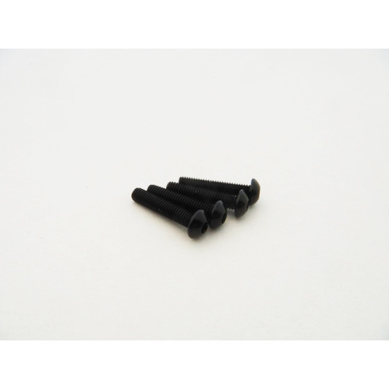 Hiro Seiko  Alloy Hex Socket Button Head Screw M3x18  (4pcs | Black)