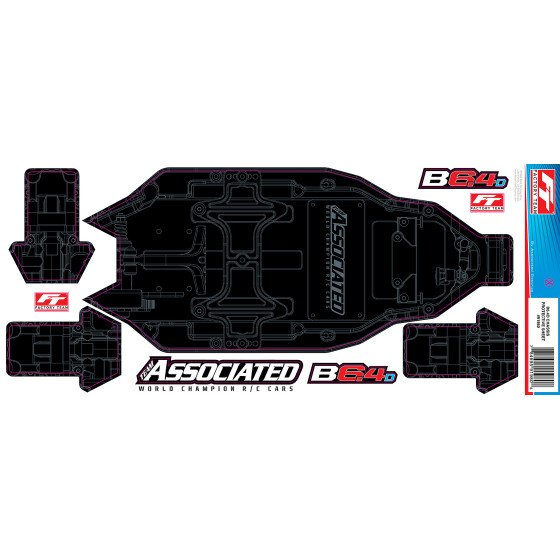 Team Associated RC10B6.4D FT Chassis Protective Sheet, printed