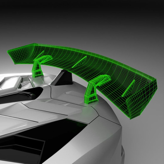 Bittydesign Rear Wing High Downforce for JOTA 1/7 Body Shell