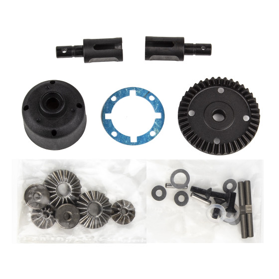 Team Associated RC10B74.1 LTC Differential Set, front and rear