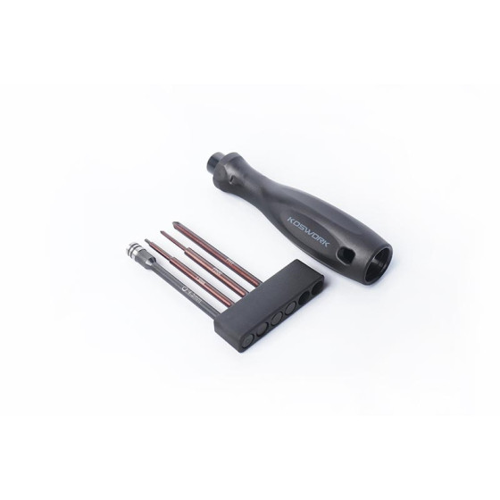 Koswork Mini-Z 4pcs Mini Car Tool Set (H1.5, N4.5, P00 & P1) 1/4 Drive Hex