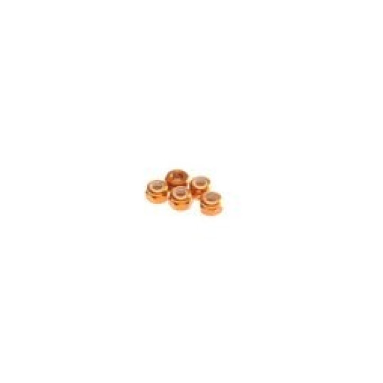 Hiro Seiko 2mm Alloy Nylon Nut (S_Size)  [Orange] ( 5 pcs)