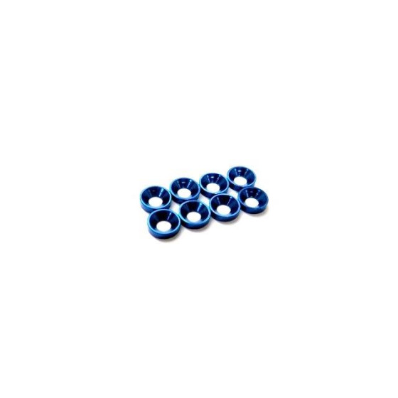 Hiro Seiko 3mm Alloy Countersunk Washer (S-Size) [Y-Blue] ( 8 pcs)