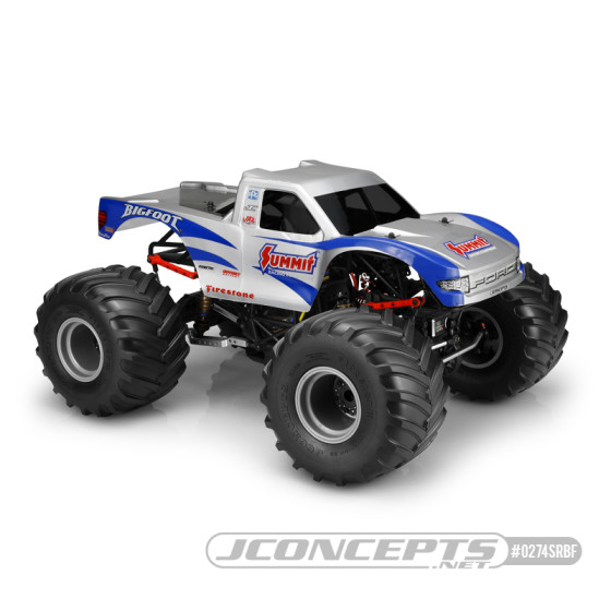 JConcepts 2010 Ford Raptor, Summit Racing BIGFOOT Scallop body (Fits ? Losi LMT, Axial SMT10)