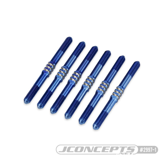 JConcepts B6.4 Fin Titanium Turnbuckle Set - 3.5 x 46mm (burnt blue)