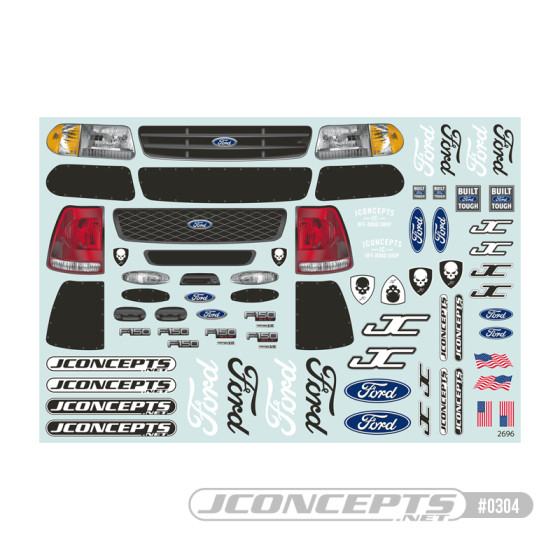 JConcepts 1997 Ford F-150 MT body w/ racerback and visor (7 width & 13 wheelbase)