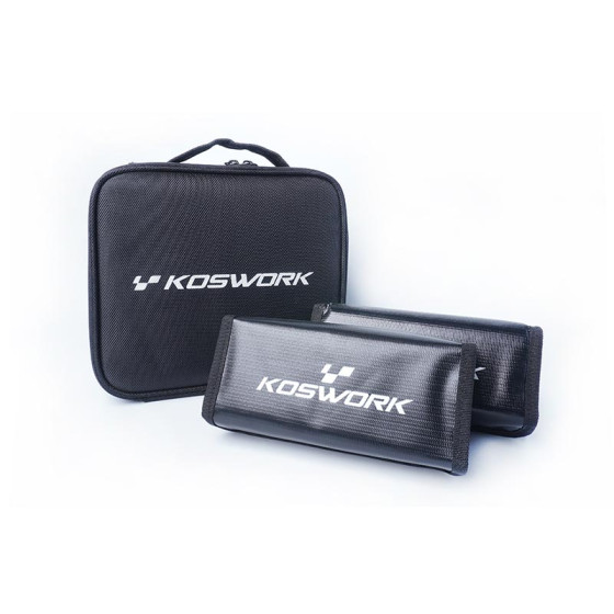 Koswork 260x230x95mm Hard Frame Battery Bag (w/ 2pcs Battery Safety Bags)