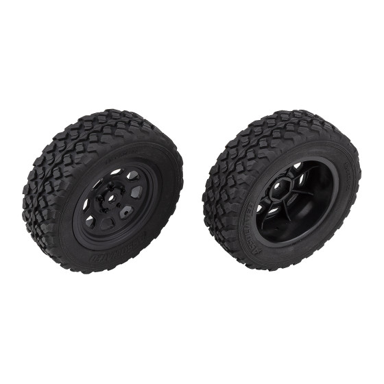 Team Associated Pro2 LT10SW Front Wheels and Tires, mounted