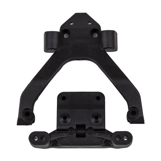 Team Associated RC10B6.4 Front Top Plate and Ballstud Mount, angled