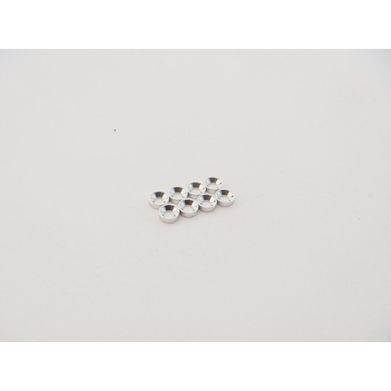 Hiro Seiko M2 Aluminum Countersunk Washer (S-Size) [Silver] (8pcs)