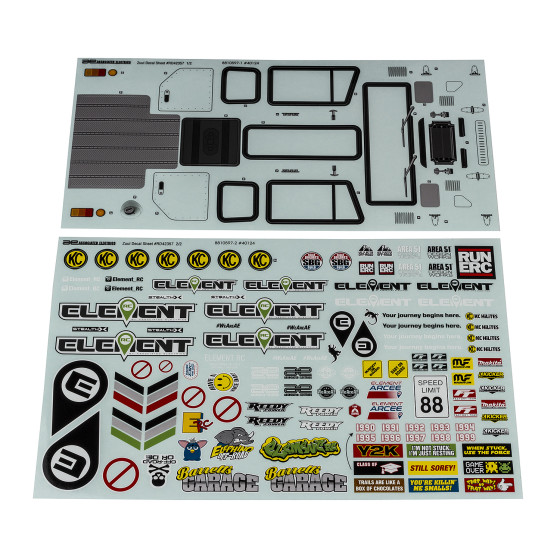 Element RC Enduro Zuul Decal Sheets