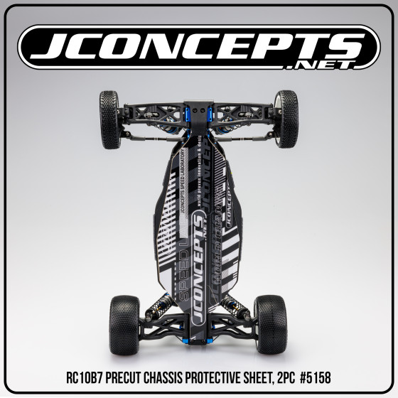 JConcepts RC10B7 | RC10B7D precut chassis protective sheet, 2pc.