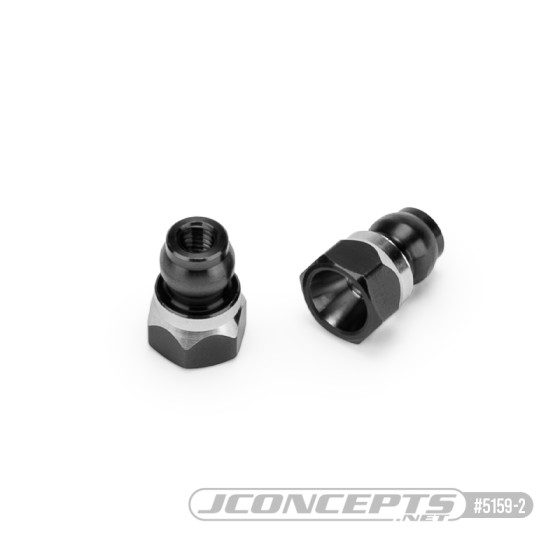 JConcepts RC10B7 Fin titanium front stand-off, (stealth black) - 8mm