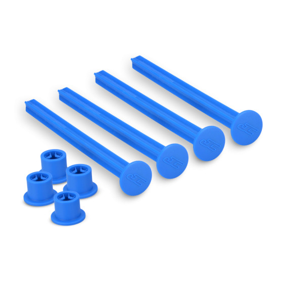 Jconcepts 1/8th off-road tire stick - holds 4 mounted tires (blue) - 4pc.