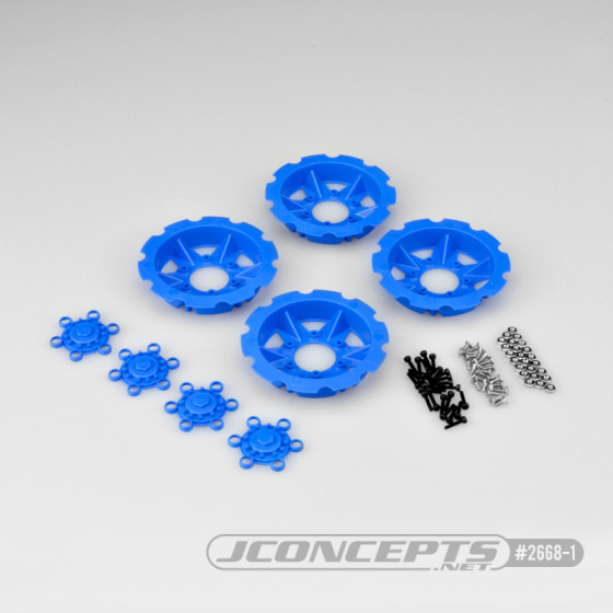 Jconcepts Tracker wheel discs - blue (fits - #3379 Dragon wheels)