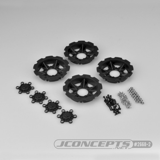 Jconcepts Tracker wheel discs - black (fits - #3379 Dragon wheels)