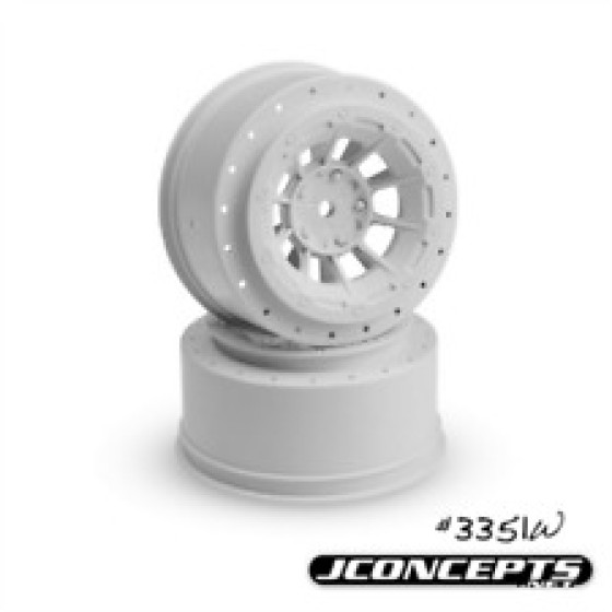 Jconcepts Hazard - Losi Ten SCT-E, Ten SCT-Nitro and 22 SCT wheel - white - 2pc.