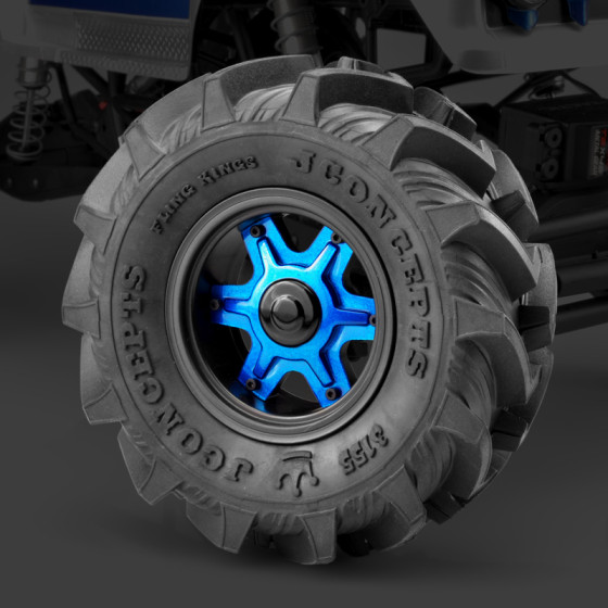 Jconcepts Dragon - 2.6 mega truck wheel w/ adaptors, discs - (black) - 2pc.