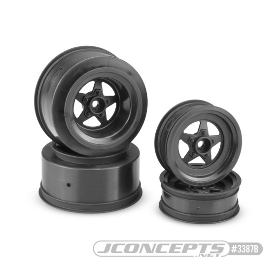 Jconcepts StarTec - Slash | Bandit, Street Eliminator front 2.2 and rear 2.2 x 3.0 wheel set - (black)