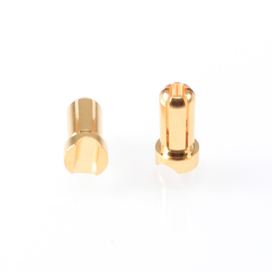 RUDDOG 5mm Gold Plug Male Short (2pcs)