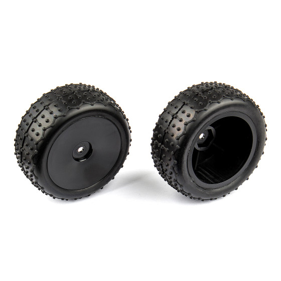 Team Associated Wide Mini Pin Tires, mounted