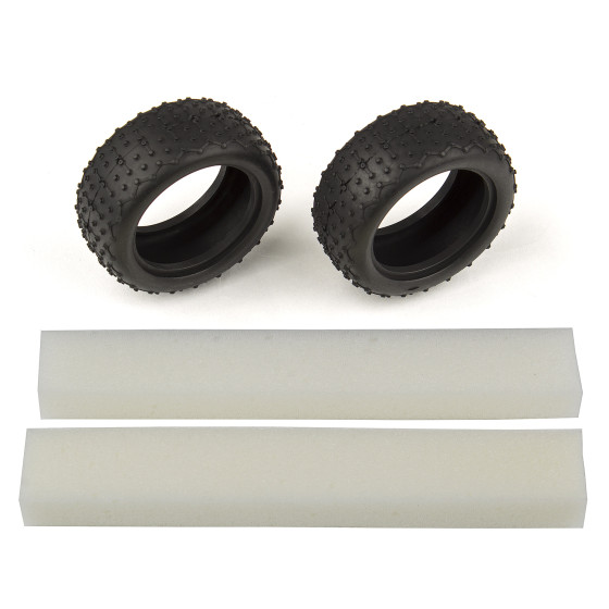 Team Associated Wide Mini Pin Tires, with inserts