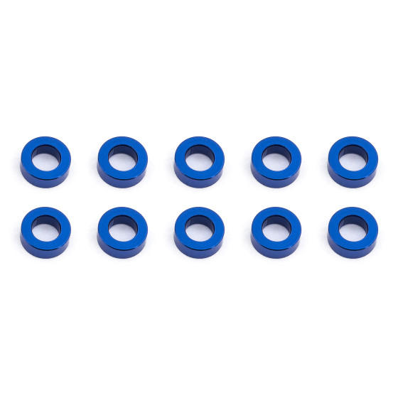 Team Associated Ballstud Washers, 5.5x2.0 mm, blue aluminum
