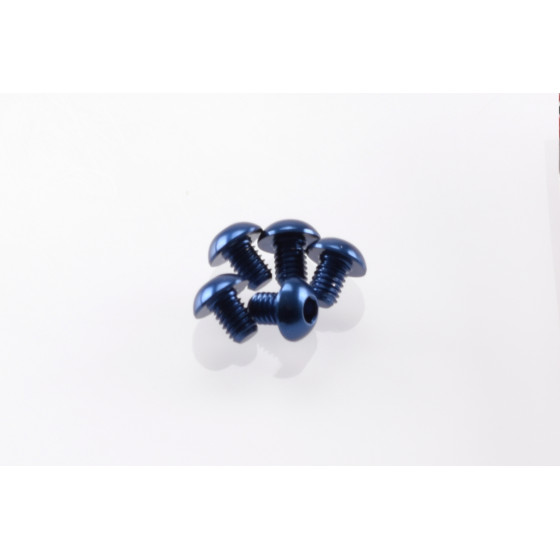 Hiro Seiko Alloy Hex Socket Button Head Screw M3x4 [Y-Blue]
