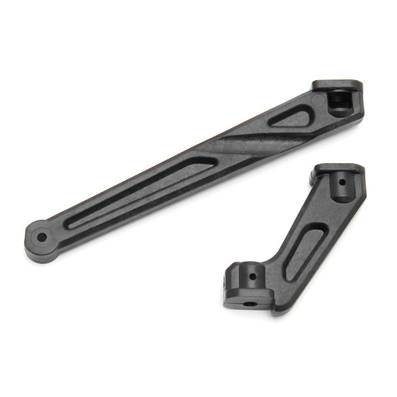 Team Associated RC8B3 Chassis Braces, short (front and rear)