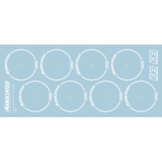 Team Associated RC10F6 Tire Decals, white