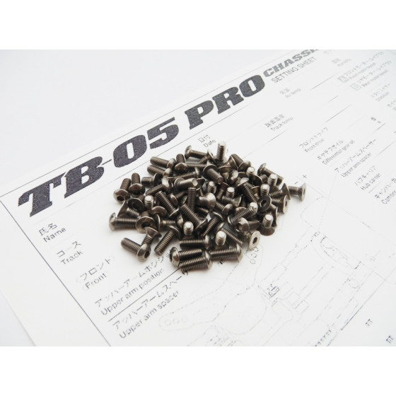 Hiro Seiko TB-05 PRO Titanium Hex Socket Screw Set (100pcs)