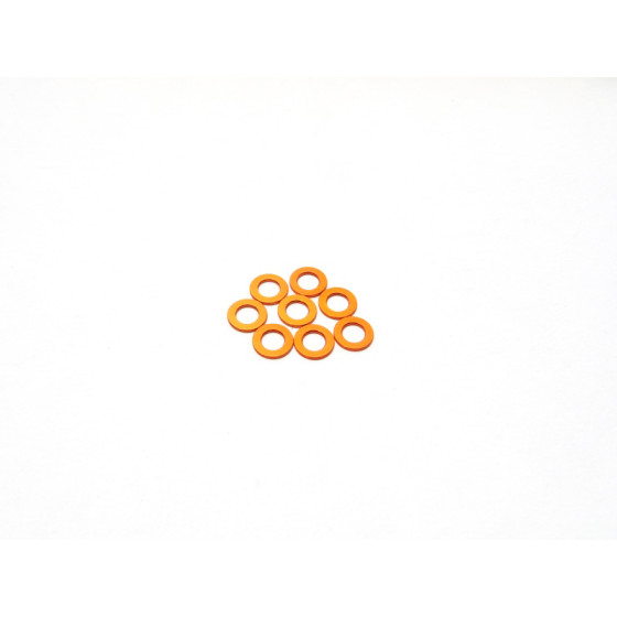 Hiro Seiko 3mm Alloy Spacer Set (0.5mm) [Orange]