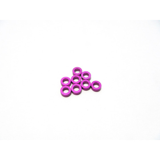 Hiro Seiko 3mm Alloy Spacer Set (2.0mm) [Purple]
