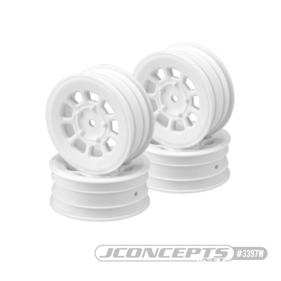 JConcepts 9 shot - B6.1 | YZ2 | XB2 | RB7 | KC, KD, 2.2 front wheel (white) - 4pc