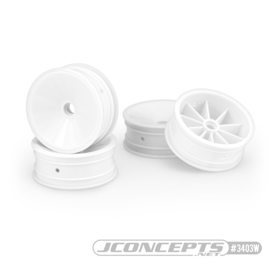 JConcepts Mono - RC10, RC10B2, RC10B3 2.2 front wheel (white) - 4pc