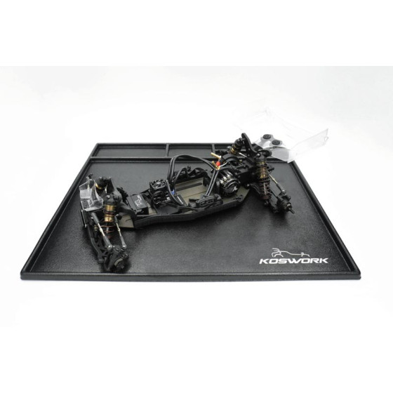 Koswork Assembly Tray / Cleanning Tray 450*400*10mm Black (1/10 M Size, 1/18, Min-Z & Mini 4WD)