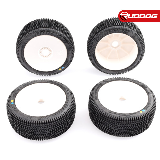 Sweep WHIPS Blue (Extra soft) X Pre-glued tires/White wheels 4pcs