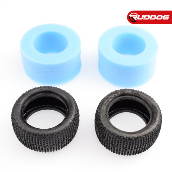 Sweep SQUARE ARMOR Rear Blue (Extra Soft) 1:10 buggy tires/Open cell inserts 2pcs
