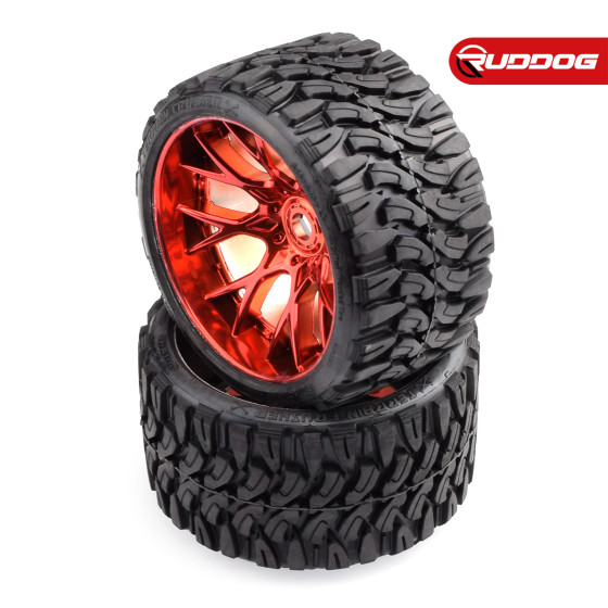 Sweep Terrain Crusher Offroad Beltedtire Red wheels 1/2 offset W/ WHD 2pcs