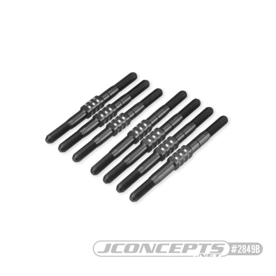 JConcepts TLR, 22X-4 3.5mm Fin turnbuckle kit, 7pc - black