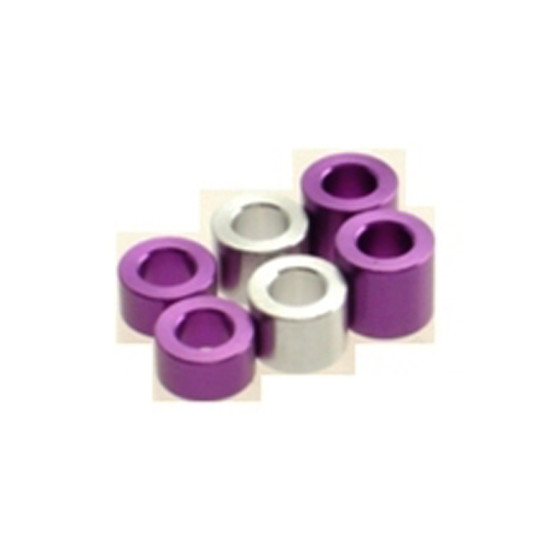 Hiro Seiko 3mm Alloy Spacer Set (3.0t/4.0t/5.0t)  [Purple] ( 6 pcs (2 pcs each))