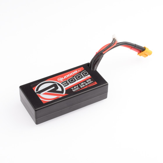 RUDDOG 3000mAh 50C 7.4V LiPo Short Stick Pack Battery with XT60 Plug