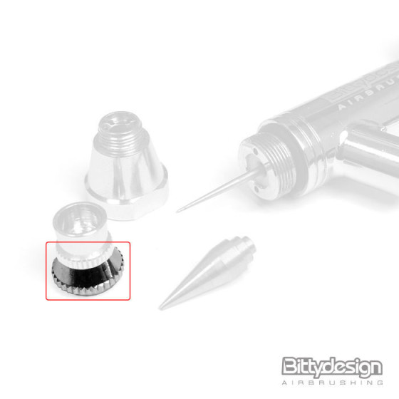 Bittydesign Nozzle Cap option 0,3mm for Michelangelo bottle-feed airbrush dual-action