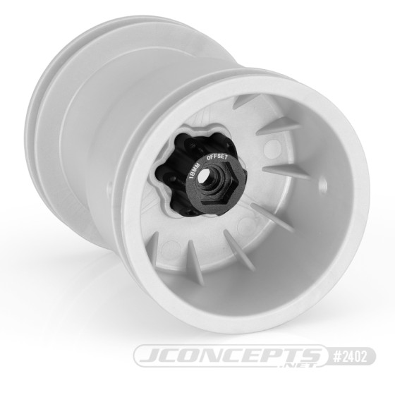 Jconcepts Tribute wheel, aluminum 12mm hex wheel adaptor, black anodized - 18mm offset - 2pc.