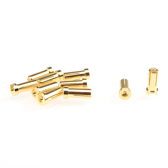 RUDDOG 5mm Gold Plug Male 14mm (10pcs)