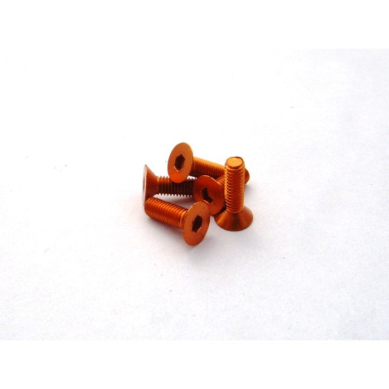 Hiro Seiko Alloy Hex Socket Flat Head Screw M3x10  [Orange] ( 5 pcs)