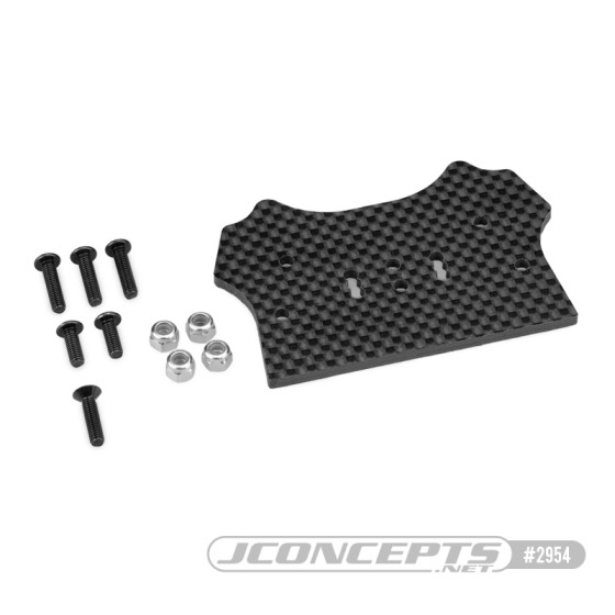 JConcepts F2 truggy body mount adaptor, carbon fiber - HB D8T Evo 3